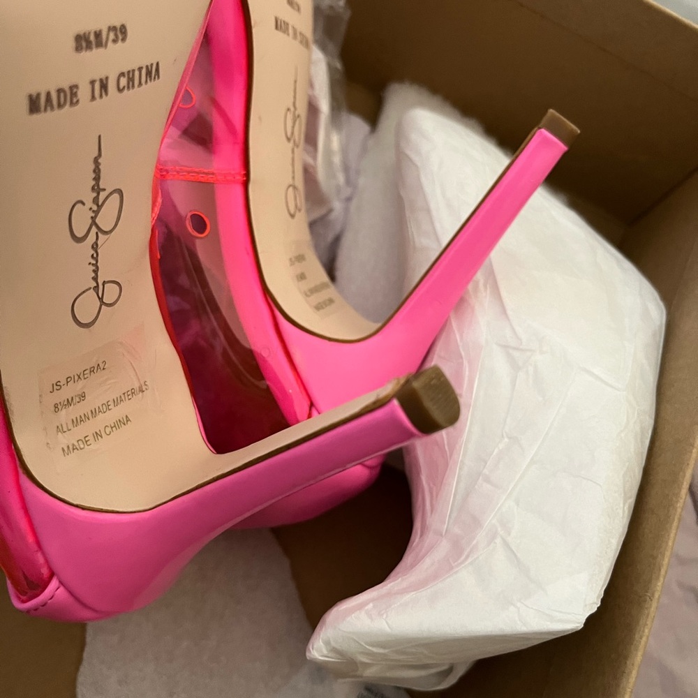 Pink Clear Jessica Simpson heels - Picture 3 of 5